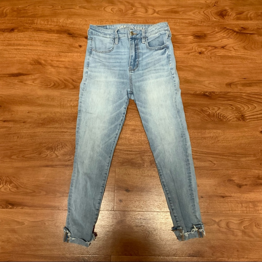 AEO🦅 Super Hi-Rise Light Wash Jegging